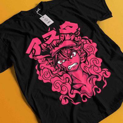 Juodoji dobilė T-shirt Asta Yuno Anime Manga Marškinėliai Anime Manga Marškinėliai Juodas Marškinėlis