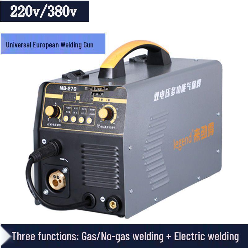 220V Dual-Use MIG/Stick Welder: Gasless, Multifunctional Household Tool