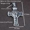 Classic Jesus Cross Pendant Chain Stainless Steel INRI Jesus Religon Necklace Trendy Popular Male Jewelry Accessories