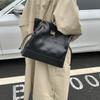Lingge Chain Bag Vintage Bucket Bag Women's Stitching Shoulder Bag Commuter Crossbody Bag