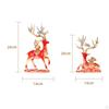 2Pcs Couple Reindeer Figurines Animal Ornament Sitting Standing Elk Sculpture Deer Statues for Table