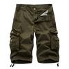Casual Men's Solid Color Summer Multi-Pockets?Cargo Shorts Loose Fifth Pants