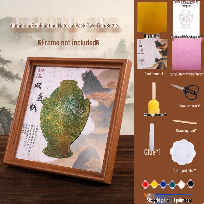 

Handmade 3D Sanxingdui Engraved Tin Foil Painting: Cultural Heritage Horse Year Ornament