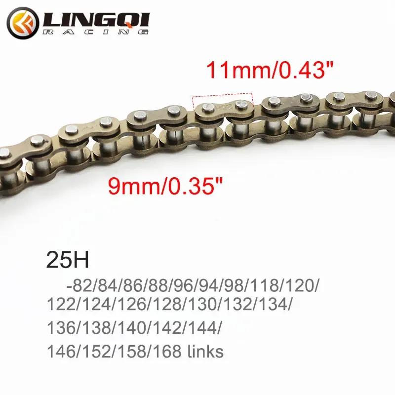 LINGQI 25H Chains Scooter Bike Transmission Drive Chain 94 96 98 120 124 138 168L For Pit Dirt Bike Mini Moto Electroc Vehicle