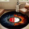 Feyenoord Rotterdam Crest Round Mat Home Decor, Chair Rug For livingroom,Bedroom, Doormat Home Decor Birthday Gift Christmas Gifts