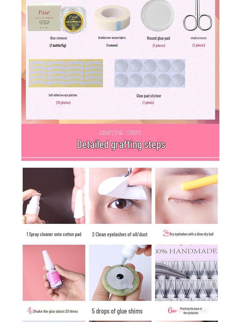 Deluxe 22-Piece Eyelash Extension Kit with Irritation-Free Glue for Professional Salons