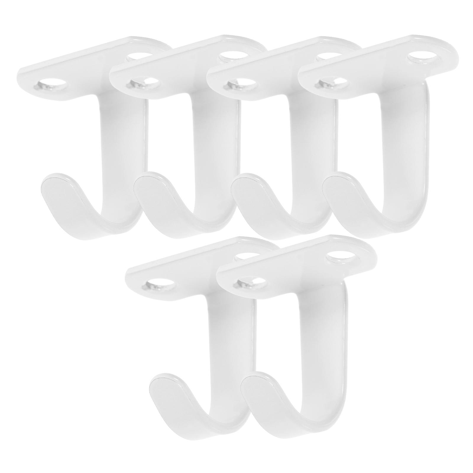 

6pcs Ceiling Hooks Screw Mounted Wall Fixing Hooks Strong Load Bearing Home Storage Kitchen Balcony Hanging Plant Hooks Hanger 4.00X3.50X2.00CM білий