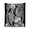 Bedroom Living Room Tapestry Horror Skull Tapestry Halloween Black and White Ghost Tapestry Tapestry Home Decor