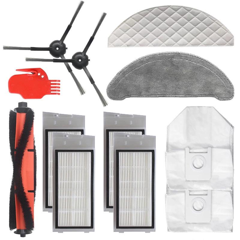 Roidmi EVE PLUS Accessories: Main Brush, Dust Bag, Side Brush, Rag, Filter, Mop
