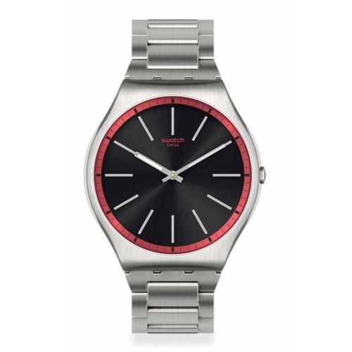 Swatch Watch, Red Graphite Skin Irony, Size 42, SS07S129G, Gray