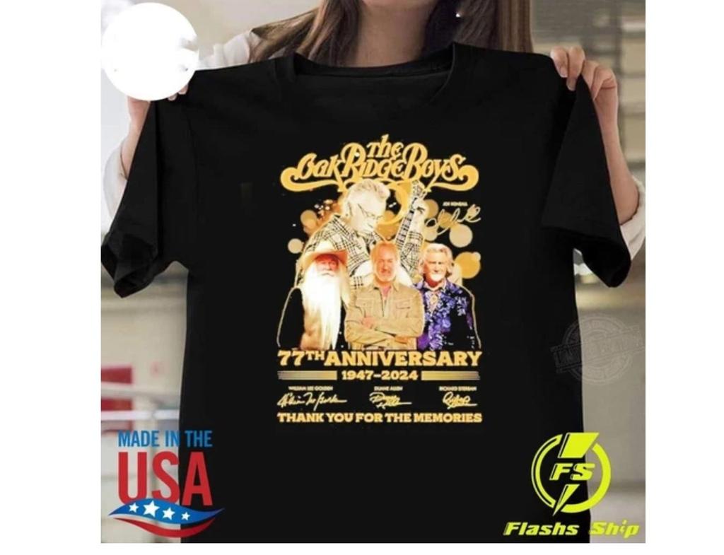 The Oak Ridge Boys 77th Anniversary 1947-2024 Signature Shirt Unisex