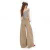 Spring Summer Khaki High Waist Relaxed Straight Wide Leg Floor Sweeping Slim Casual Denim Pants Ladies Casual Pants Oversize Denim Trousers