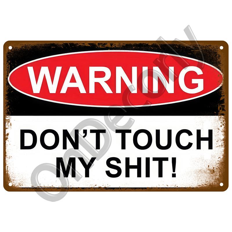 Retro výstražná plechová cedule Nebezpečí Vintage plechová cedule Plakát Kovová deska pro garáž Domácí muž Jeskyně Nástěnná výzdoba Umělecké hospody Plakát Pozor