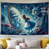 Anime Alice In Wonderland Hanging Carpet Wall Tapestry Decor Aesthetic Room Decor Wall Cloth Party Hanging Background Room