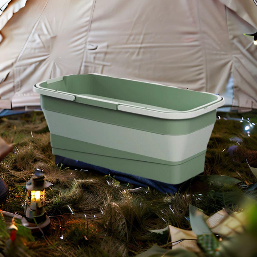 Large Foldable Mop Bucket Rectangular Washing Basin Bathroom Accessory Laundry Barrel Hotel