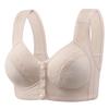 Front button without steel ring button vest style middle-aged and elderly underwear lace plus size bra women's text bra