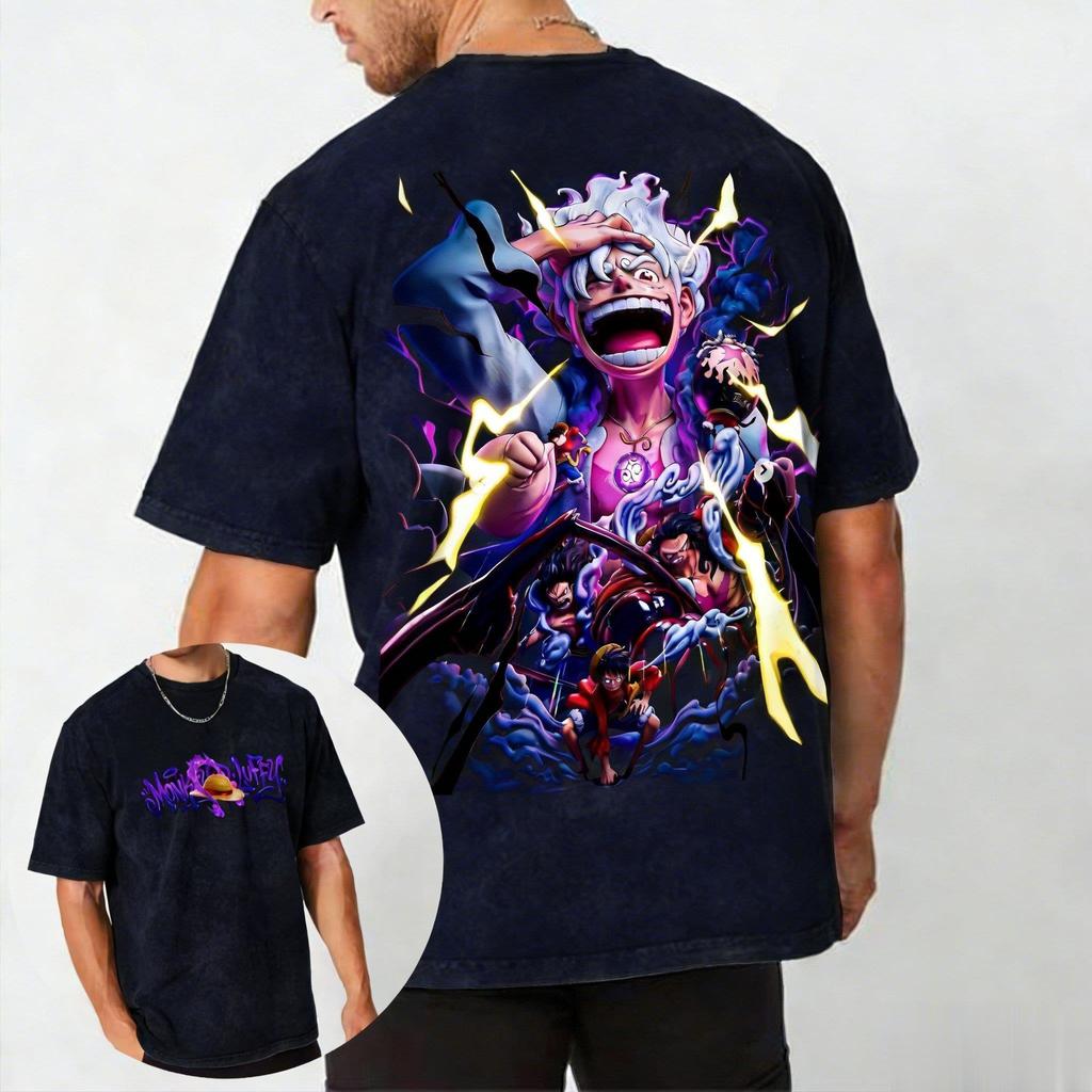 One Piece Luffy Anime Grafik T-Shirt Herren Damen Kurzarm Tee 2026 Sommer Mode Streetwear Lässig Harajuku Y2k Oberteile