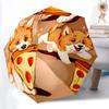 1 Stück Pizza Welpen Automatischer Öffnungs-/Schließschirm Kompakter Faltbarer Regenschirm, Ganzjahres-Tragbarer Schirm für Damen/Herren F1124043
