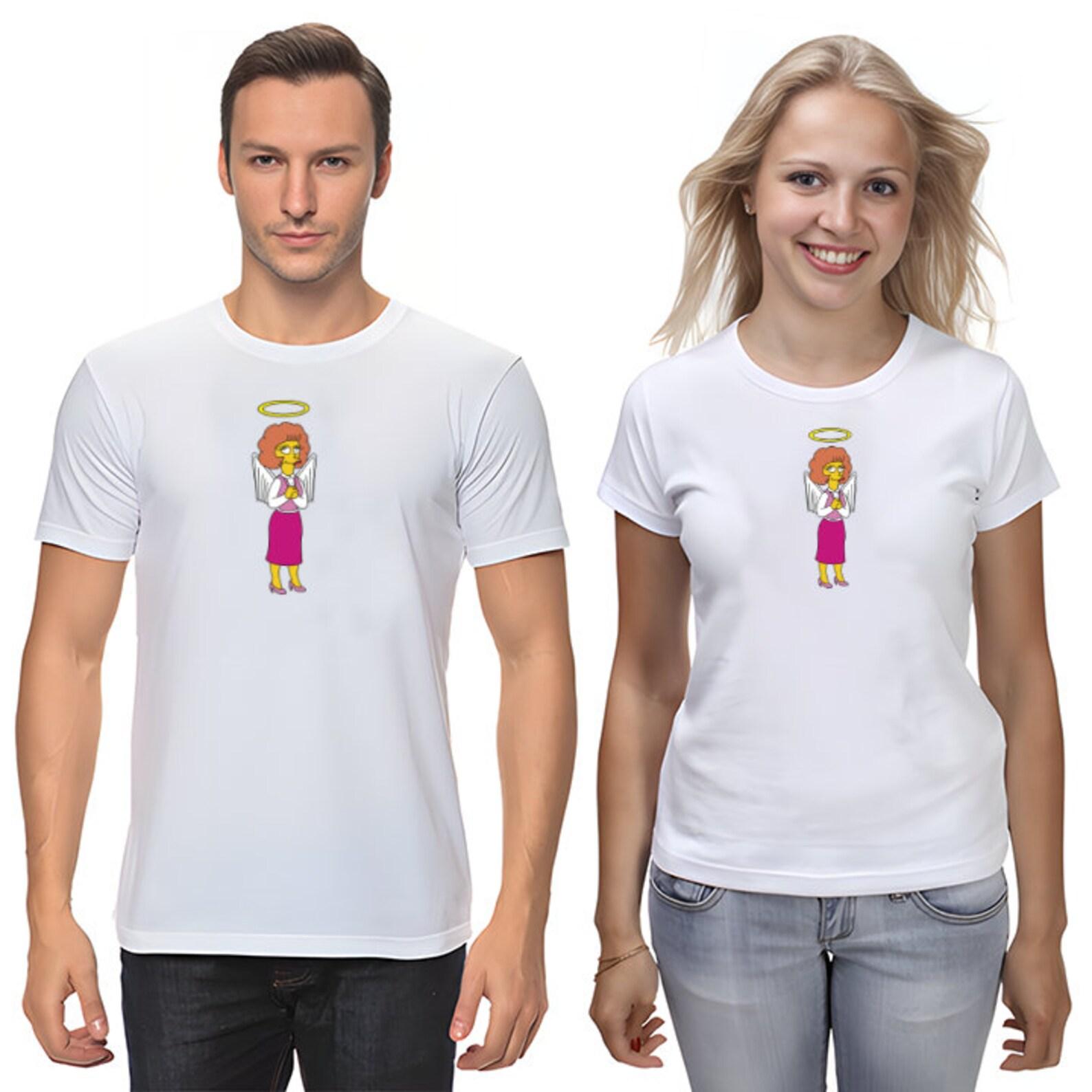 The Simpsons,Homer,Marge,Bart,Lisa Figure, Short Sleeve White-Black Men s / Women s T-Shirt L069 XL