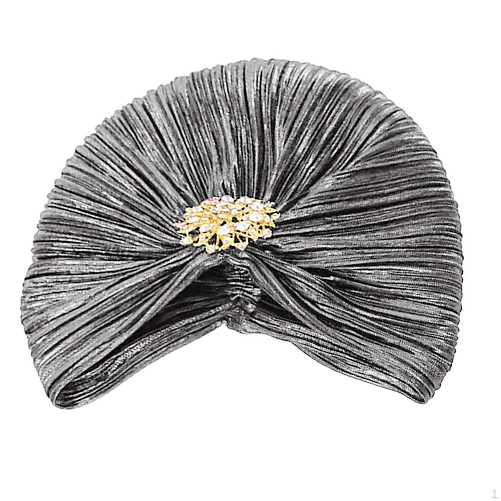 Indian Turban Beanie Stretch Headwrap Head Wrap for Female Women Lady Birthday Wedding