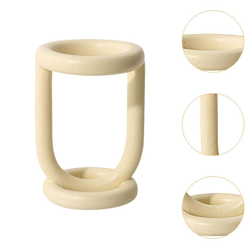 Toothbrush Holder Makeup Brush Storage Rack Modern Divided Toothpaste Holder Bathroom Accessories for Hotel Countertop Vanity