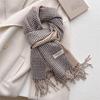 Winter Warm Shawl Elegant Plaid Cashmere Scarf Women Thick Blanket Wrap Pashmina Bufanda Tassel Female Long Foulard