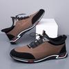 Mens Sneakers 2026 New Lace Up Business Casual Shoes Snug Cushioned Daily Wear Fashion Leather Walking Shoes for Men