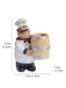 Suporte Criativo para Palitos de Dente em Resina com Escultura de Tubo de Palitos de Dente de Chef, Utensílio de Mesa Decorativo para Casa, Sala de Estar e Mesa de Jantar
