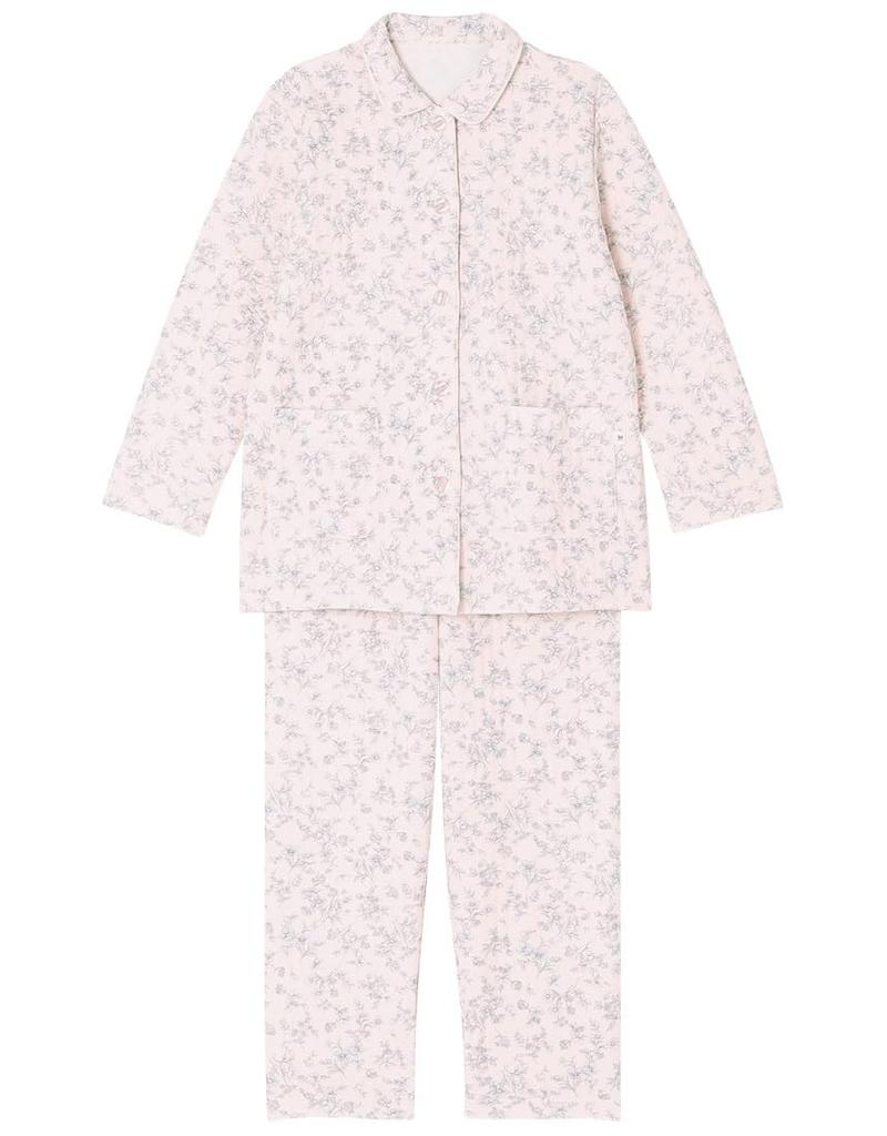 Relax Long Long Bavlněná směs Teplá CDW489 PI [Wacoal & Sleep] Pyžama, Rukávy, Kalhoty, (Hlavní tělo), Ženy