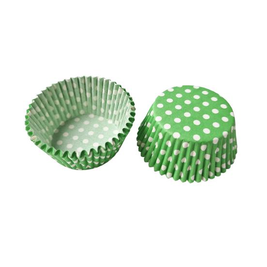 Food Grade Baking Paper 100PCS Disposable Cupcake Liners, Food-Grade Greaseproof Cups, Polka Liners Dot Print Standard Muffin Molds for Home