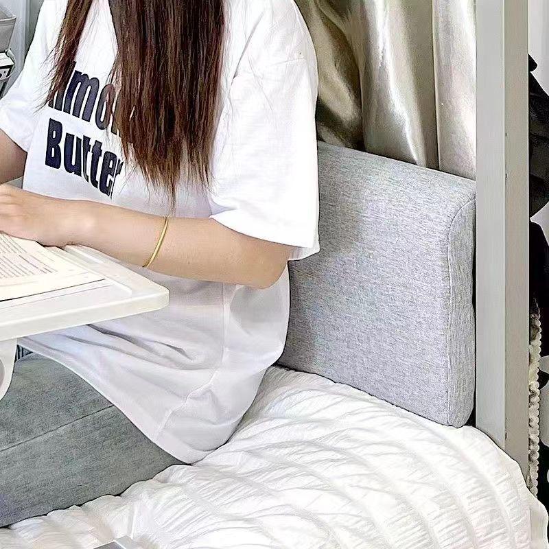 Student Dorm Bed Head Cushion - Soft Backrest Pillow for Upper or Lower Bunk