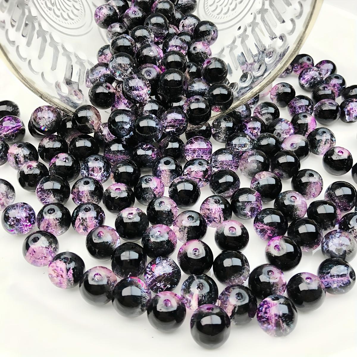 

10 шт., милые крутые стеклянные бусины с градиентом для девочек, растрескивание льда, цветы, градиент, для изготовления ювелирных изделий, ожерелье, браслет ручной работы