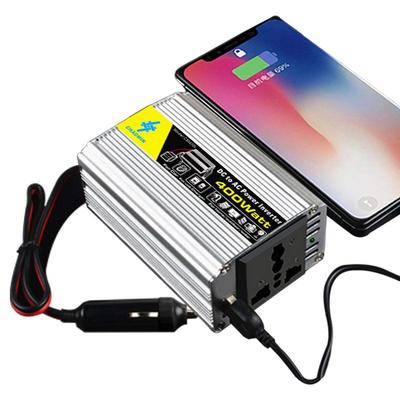 400W Sine Waves Inverter Power Inverter 12V DC To 220V AC Car Converter Solar Inverter with 2 Battery Clips for Truck Camping