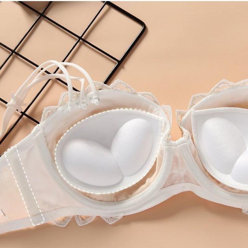 Sexy Women Bras Wireless 3/4 Cup Push Up Bras Deep V Lingerie Adjustable Pad Brassiere Lace Underwear For Girls Lady Gifts