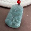 A-Grade Natural Ice Blue Jade Small Landscape Pendant with Authentication