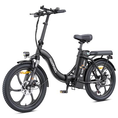 HillMiles MilePort 1 Zwart/Groen 250W motor, 36V 13Ah batterij, 20×3.0-inch banden, opvouwbaar frame, unisex stads e-bike
