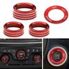 Car Air Conditioning Volume Radio Button Knob Cover Aluminum Decorative Ring for Dodge Challenger Charger Accessories 2015-2020