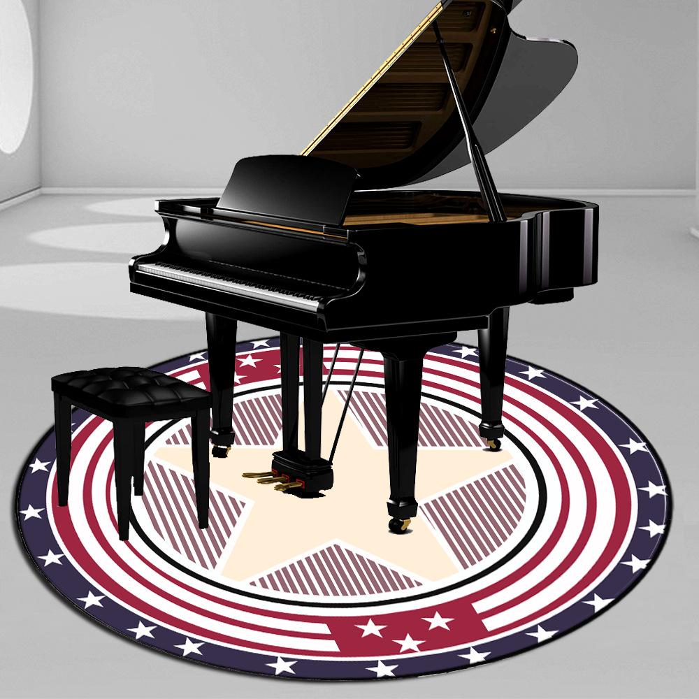 Round Piano Carpet Giveaway Floor Mat Musical Instrument Promotional Item Qin Shop Gift Company Quick Manufacturing