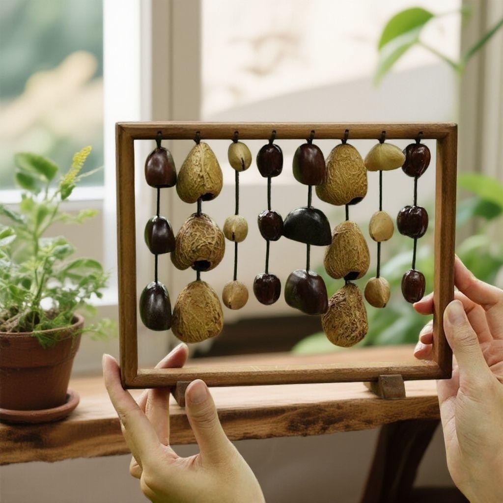 Bundle Arrangement Bell Rattle Healing Musical Instrument Fruit Wind Chimes Handmade Indonesian Water Play Sound Ornament