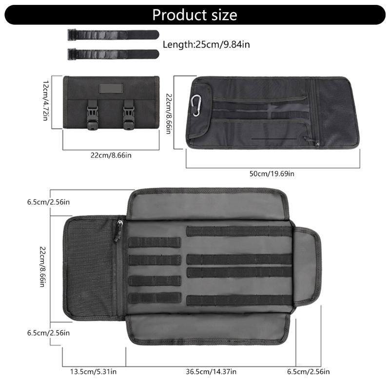 Bolsa Enrollable para Herramientas de Motocicleta Bolsa Pequeña para Herramientas Bolsa Enrollable para Llaves Organizador Estuche Envoltura Caja de Herramientas para Motocicleta Accesorios