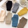 Women Girls Warmth Thick Half-finger Wool Fingerless Mittens Knitted Gloves