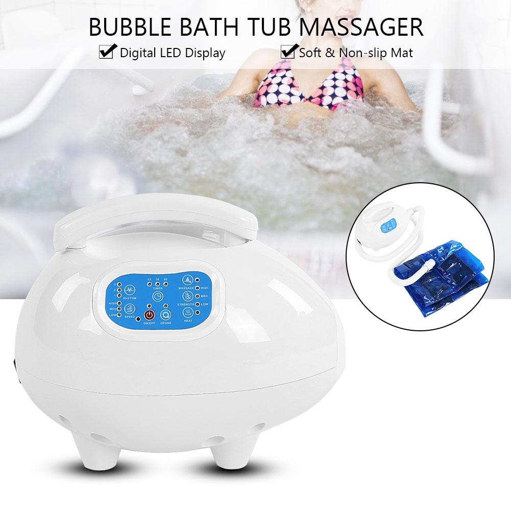 Air Bubble Bath Tub Ozone Sterilization Body Spa Massage Mat with Air Hose UK Plug 220V