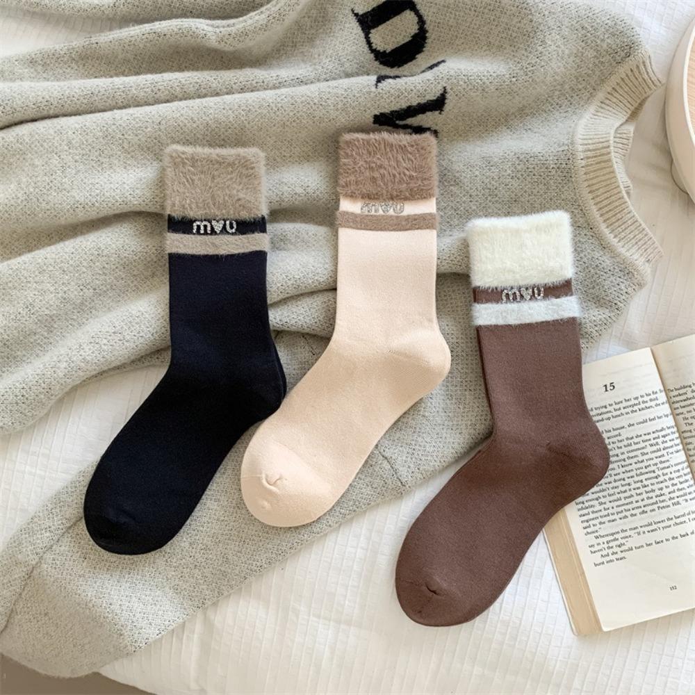 

Keep Warm Mid-Tube Socks Middle Tube Winter Socks New Women Socks кавовий