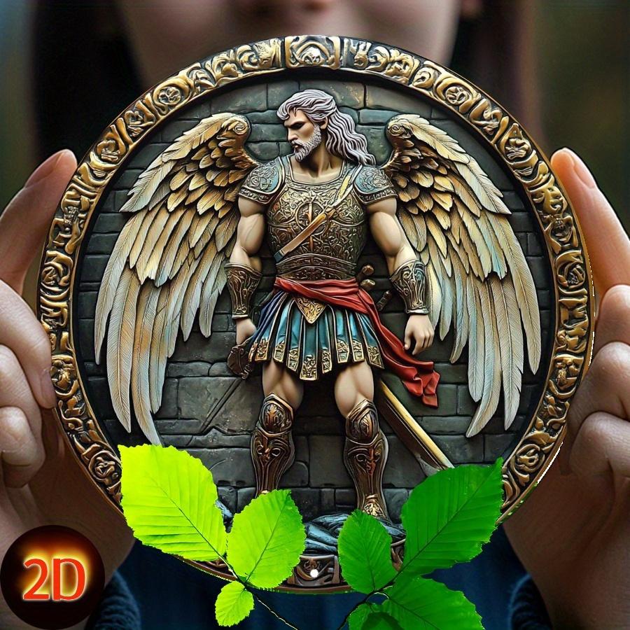 2d Flat 20*20cm, Angel Warriors, Mythical Fighters, Festive Decorations, Christmas Gifts, Thanksgiving Presents, Exquisite Wooden Wall Art