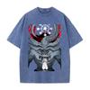 Anime Jujutsu Kaisen Ryomen Sukuna Mahoraga Printed Tee Men Women Washed Cotton T-shirts Retro T Shirt Harajuku Oversized Tshirt