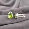 Peridot Gemstone 925 Sterling Silver Handmade Cufflinks 0.66" Father's Day Gift CL-6-2