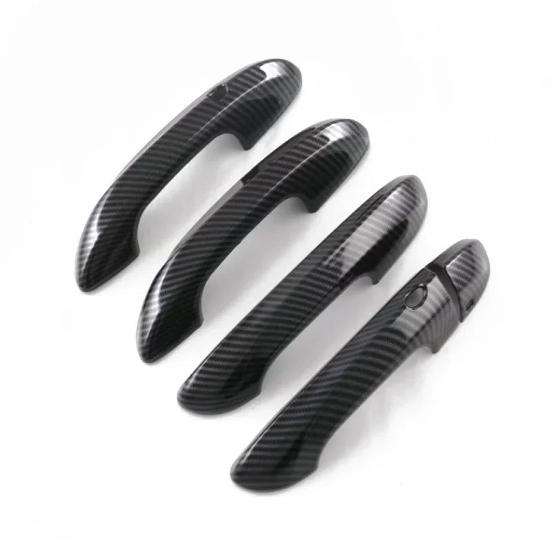LHD RHD For MG 4 MG4 EV Mulan   2024 ABS black Car Door Handle Cover Door Bowl Protector Molding Trim Auto Accessories LHDABS carbonfiber A