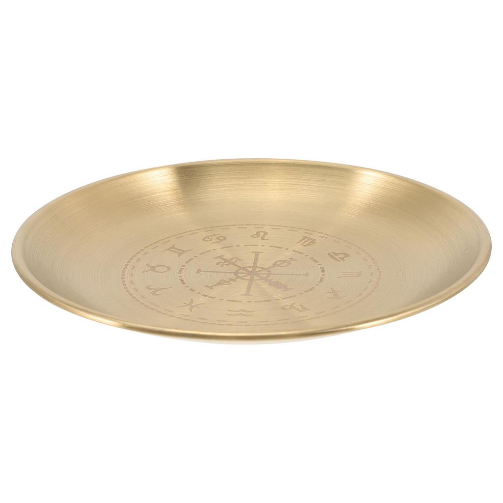 Wizard Altar Plate Round Copper Ritual Tray For Holder Tarot Display Religious Ceremony Decorative Home Decoration