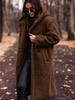 Long Plush Fleece Coat for Women, Soft Warm Winter Outerwear, Multiple Colors Available