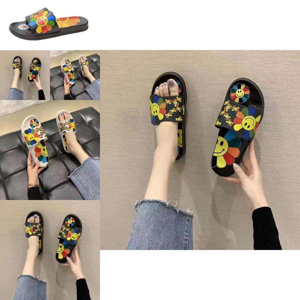 Soft And Durable Girls' Indoor/outdoor Beach Shoes With Sunflower Design